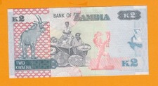 Zambia 2 Kwacha (2012) - Antelope/Women at Market/p49a UNC