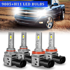 For Chevy Silverado 1500 2500 2007-2015 6000K LED Headlight High Low Bulbs Kit