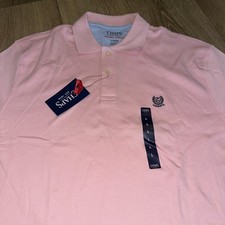 Chaps Men s Natural Stretch Short Sleeve Polo Golf Shirt Preppy Large NEW