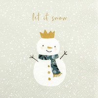 20 Servietten Snowman King - Schneemann LäSst Es Schneien 33X33Cm