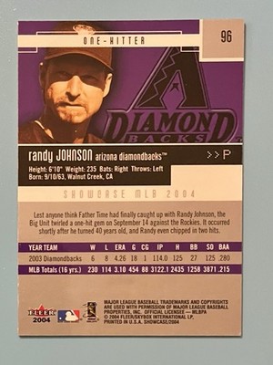 2004 Fleer Showcase Randy Johnson #96 Arizona Diamondbacks | eBay