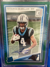 2025 Panini Donruss Tetairoa McMillan #314 Rated Rookie Green Autograph Panthers
