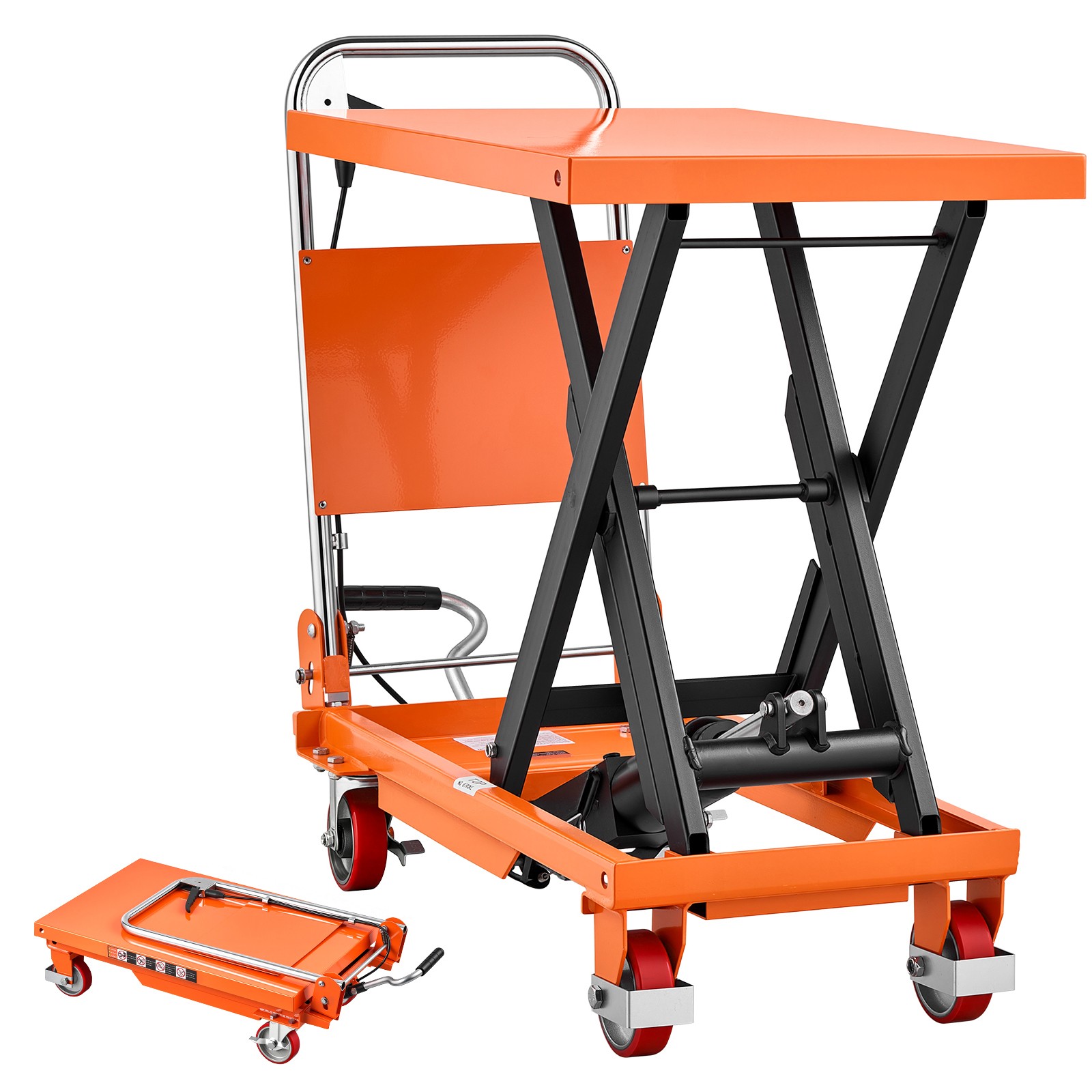 Uimoso Hydraulic Lift Table Cart, 770lbs Capacity,28.5in Height, Foldable Handle