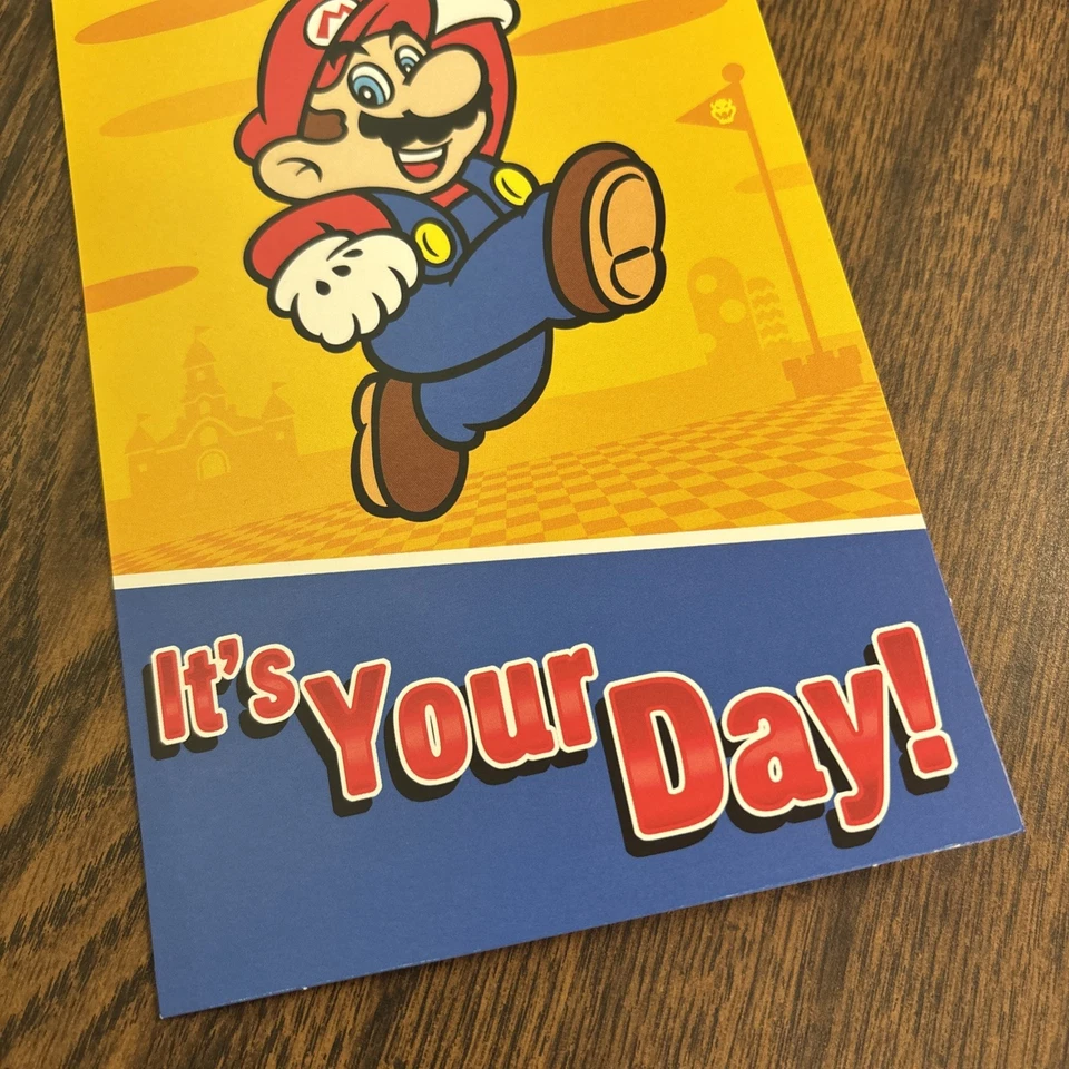 Birthday Super Mario Nintendo Son Nephew Etc 5”x7” Hallmark Marvel Greeting Card - Image 4 of 4