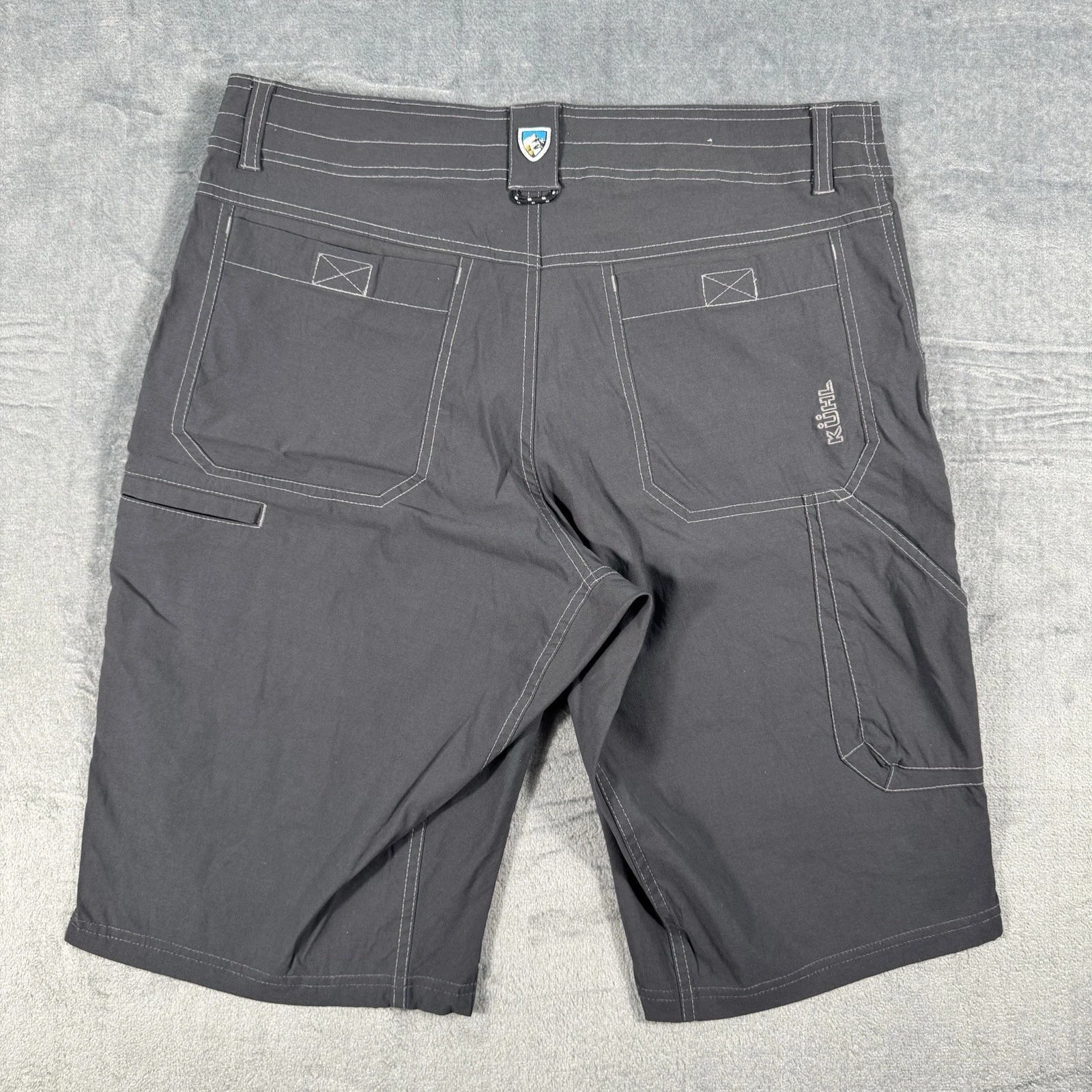Kuhl Renegade Shorts Mens 34 Charcoal Gray Hiking Outdoor Stretch Style 5121