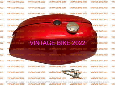 BSA A65 L LIGHTNING 650CC CHERRY STEEL GAS PETROL TANK 1972 + CAP TAP /FIT FOR