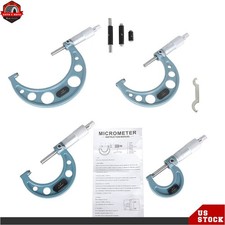 4Set 0-4 in Outside Micrometer Precision 0.0001" Carbide Tipped Hard Carbide