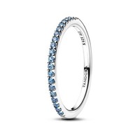 Ring 56 - Silber - Funkelnder Aquamarinblauer Ring