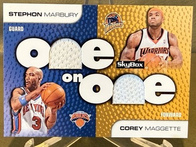 2008-09 Skybox Stephon Marbury Corey Maggette OO-MM One on One Memorabilia Knick