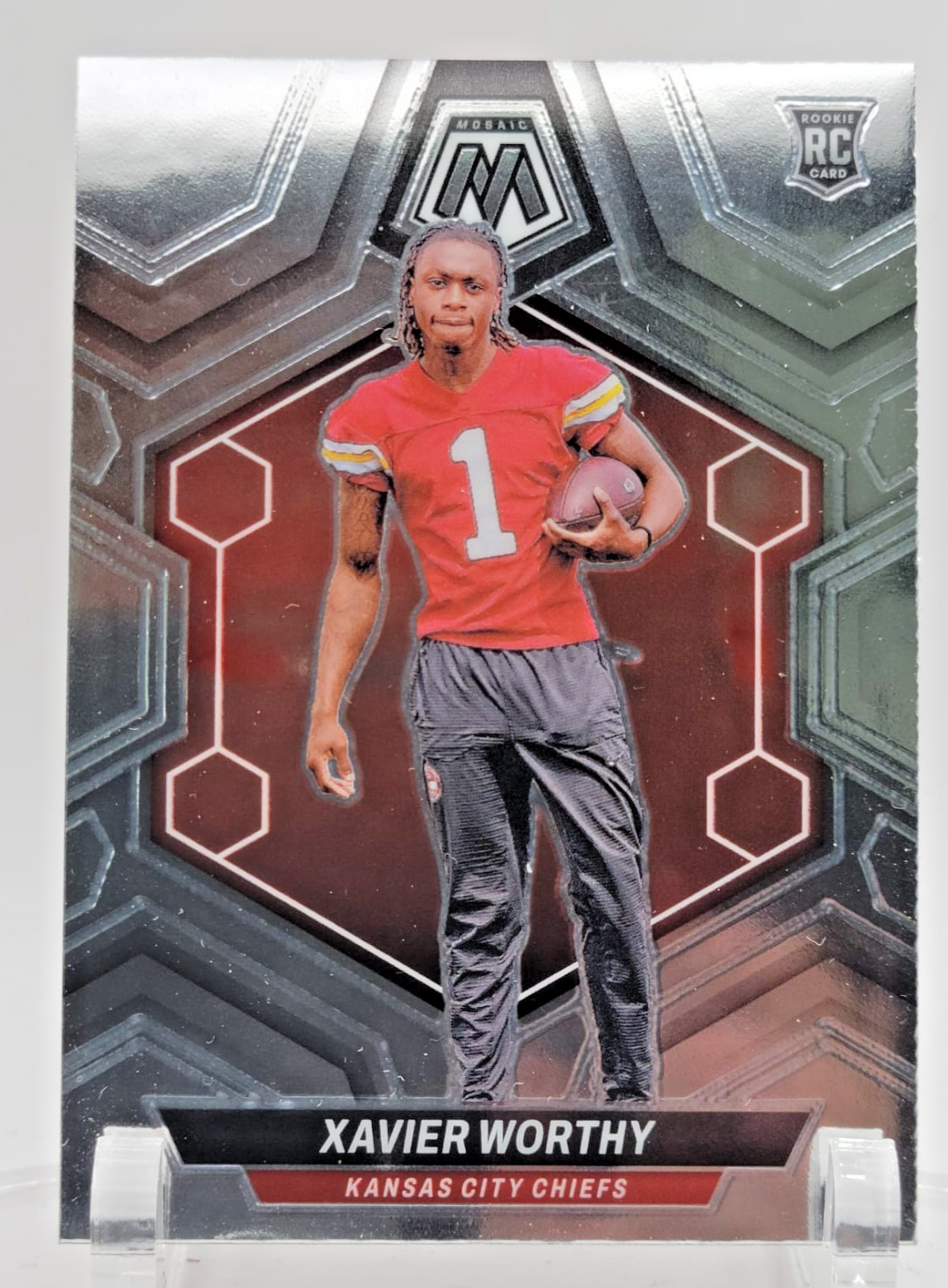2024 Panini Mosaic Football RC Rookie Card Xavier Worthy #328 Kansas City Chiefs