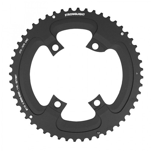 Plateau Gravel Stronglight CT2 - 42 Dents - 4 Bras - 123 Mm - Mono - Noir - Neuf