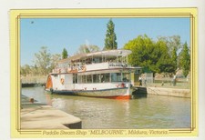 PADDLE STEAM SHIP MELBOURNE IN LOCH MILDURA VICTORIA ROSE POSTCARD