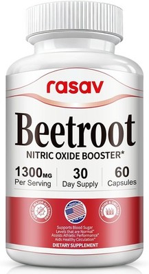 Beet Root Capsules - 1300mg - Support Nitric Oxide Production & Circulation 60ct