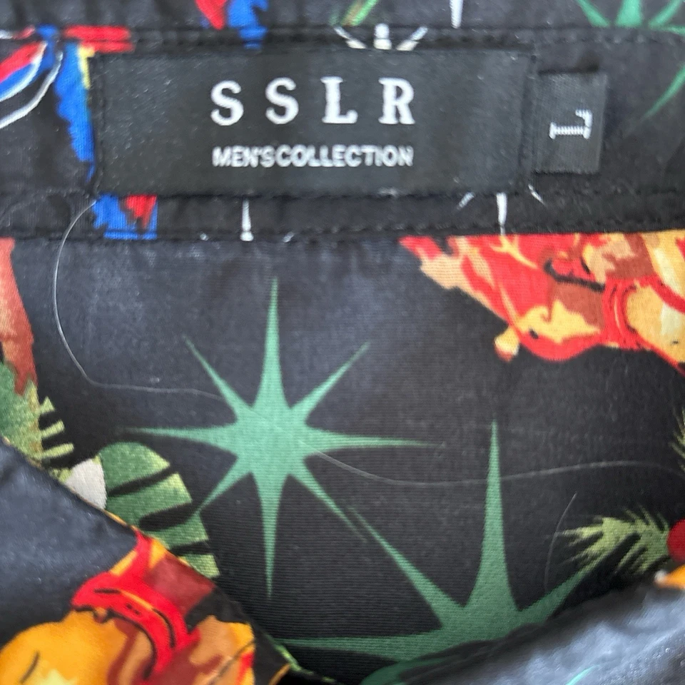 Мужская черная гавайская рубашка на пуговицах Envmenst Christmas Santa Claus размер L - Изображение 3 из 4