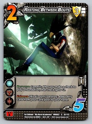 2022 Universus My Hero Academia 1ST Edition Resting Between Bouts
