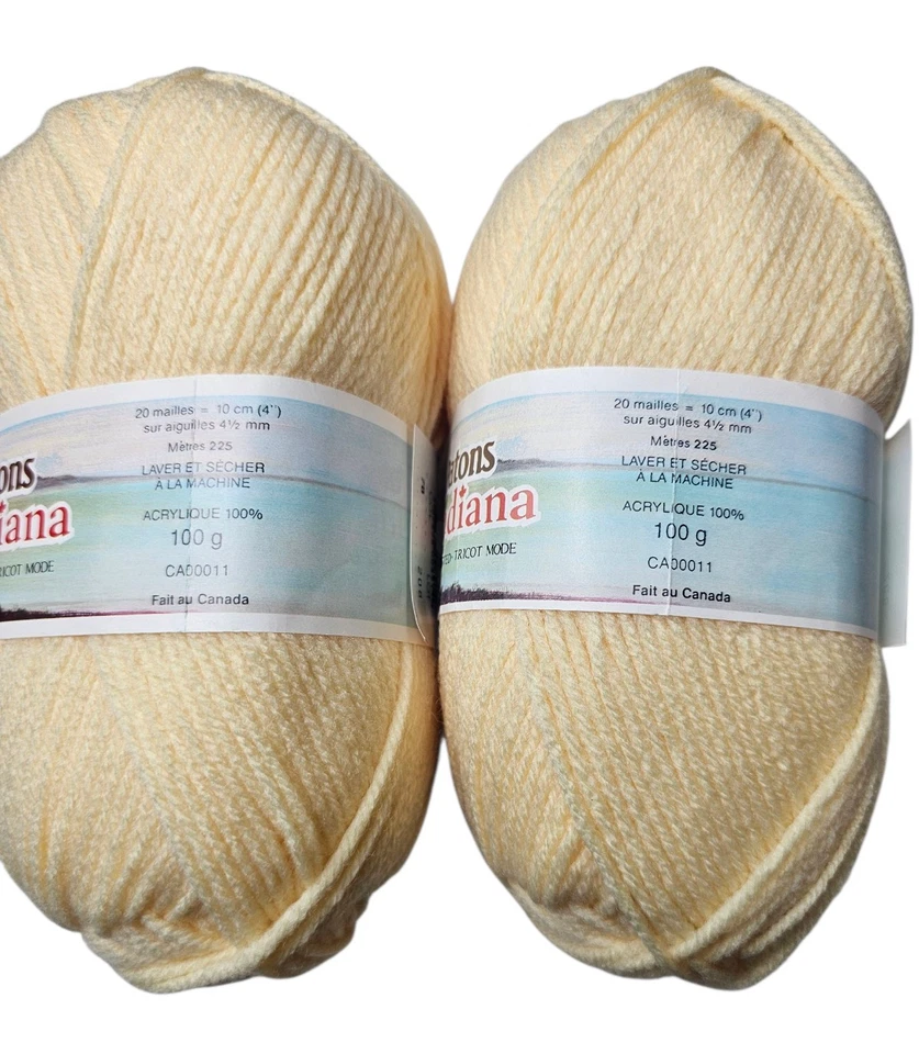 Patons Canada 黄色纱线骨架 #78 3.5 盎司丙烯酸三色模式套装 2 件 — 第 3/4 张图片