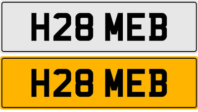 H28 MEB OLD STYLE 3X3 NUMBER PLATE MAT MATT MARK MICK MIK MIC MEL MAX MIA MUS MR