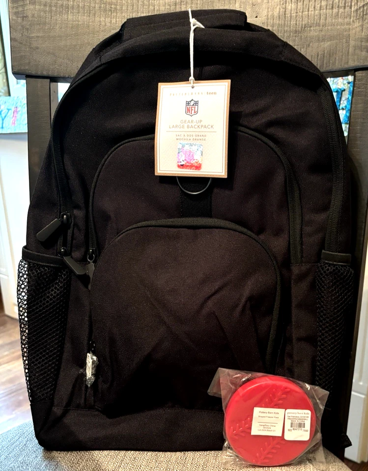 Mochila GRANDE Pottery Barn School Fútbol Béisbol Bolsa de Viaje Disney NFL. Foto 2 de 4