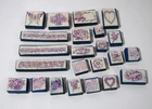 Vintage 1990s Victorian Floral Design Rubber Stamp Set Arts Crafts Scrapbooking