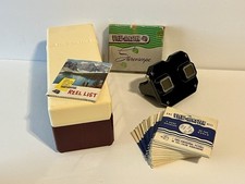 Vintage Sawyer's View-Master Model C Stereoscope, Library Box and 27 Reels