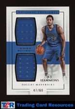 2016-17 Panini National Treasures #13 A.J. Hammons Rookie Dual Materials #/60
