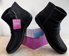 Stivaletti Skechers neri donna taglia 10 Flex Appeal memory foam comodi nuovi con scatola