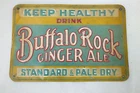 Vtg 1930s Buffalo Rock Ginger Ale Tin Sign Embossed Advertising 9 x 6 inches