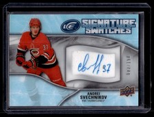 2018-19 Upper Deck Ice Signature Swatches Andrei Svechnikov Auto 083/150 #SW-AS