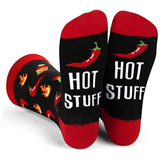 Hot Stuff One-Size Funny Socks for Outdoor Enthusiasts and Adventure Lovers