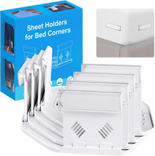 Corner Bed Sheet Holders, 4PCS Non-Slip Grippers for Fitted Sheets