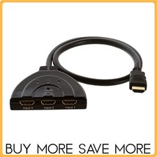 Three Port HDMI Pigtail Switch 3 Port Selector Switcher 1080p TV Monitor PC Mac