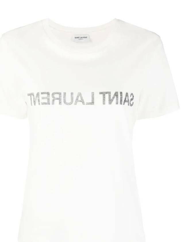 T shirt Saint Laurent Reverse bianca Y37AW 9744 133033035
