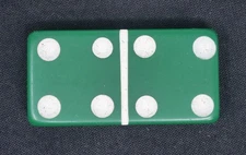 Vintage Green 4/4 Puremco No. 616 Standard Marblelike Dominoe Made In USA