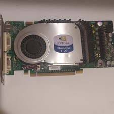 NVIDIA Quadro FX PCIe Graphics Card Dual DVI-I S-Video Fan Heatsink
