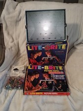 Vintage Lite Brite 1967 With Picture Refils And Pegs Included Used Tested Works