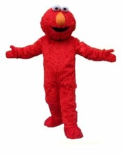Red Sesame Street Monster Mascot Costume Suit Party Fancy Dress Adult