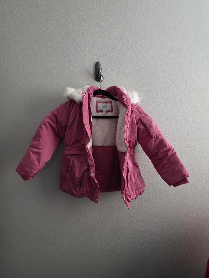 Abrigo acolchado con capucha London Fog para niños talla 6 (L) Foto 2 de 4