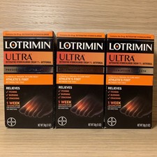 EXP 05/2028  3 Box LARGE 30g 1.1oz LOTRIMIN ULTRA 1 Antifungal Cream 1 Week