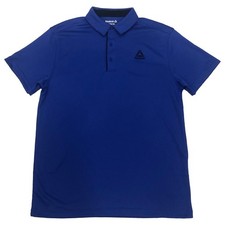 Reebok Mens Dazzling Blue Performance Polo Shirt Moisture Management