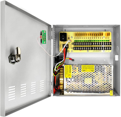 18 Channel 12 Volt DC Output 30A CCTV Distributed Power Supply Box for Security 