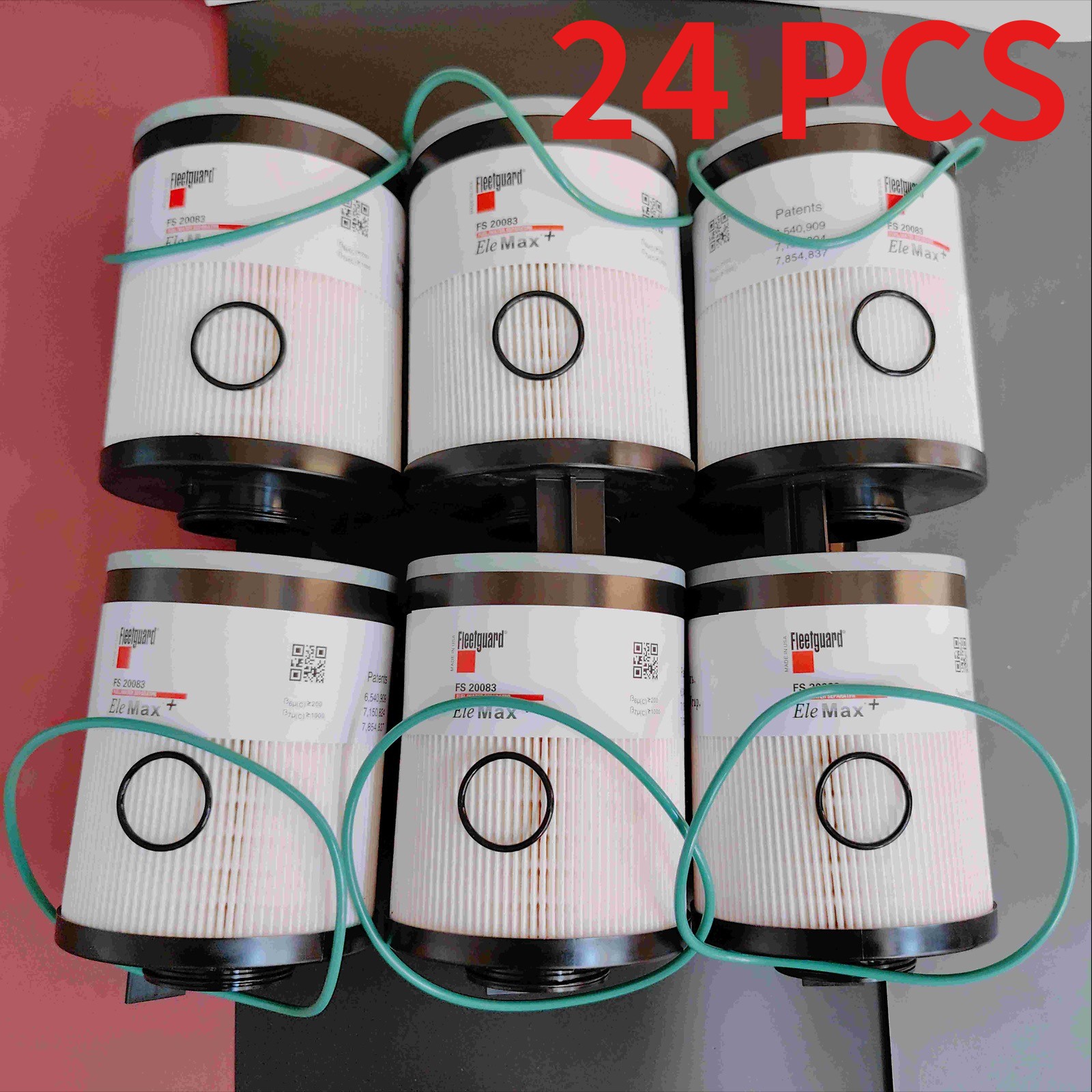 24pcs Cummins FS20083 Fleetguard Fuel Water Separator Filter ISX DD13 DD15 DD16