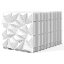 40 Pack 3D Wall Panels PVC Diamond Textured Wall Tiles for DIY Painting Cutting