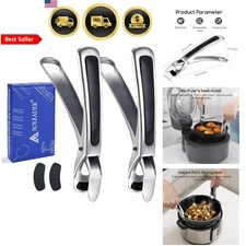 Plate Gripper Tongs for Instant Pot Using Air Fryer Microwave Steamer Stainle...