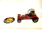 Vintage Hot Wheels Redline Red Baron 1970 HK Spectraflame Red w/ Metal Button