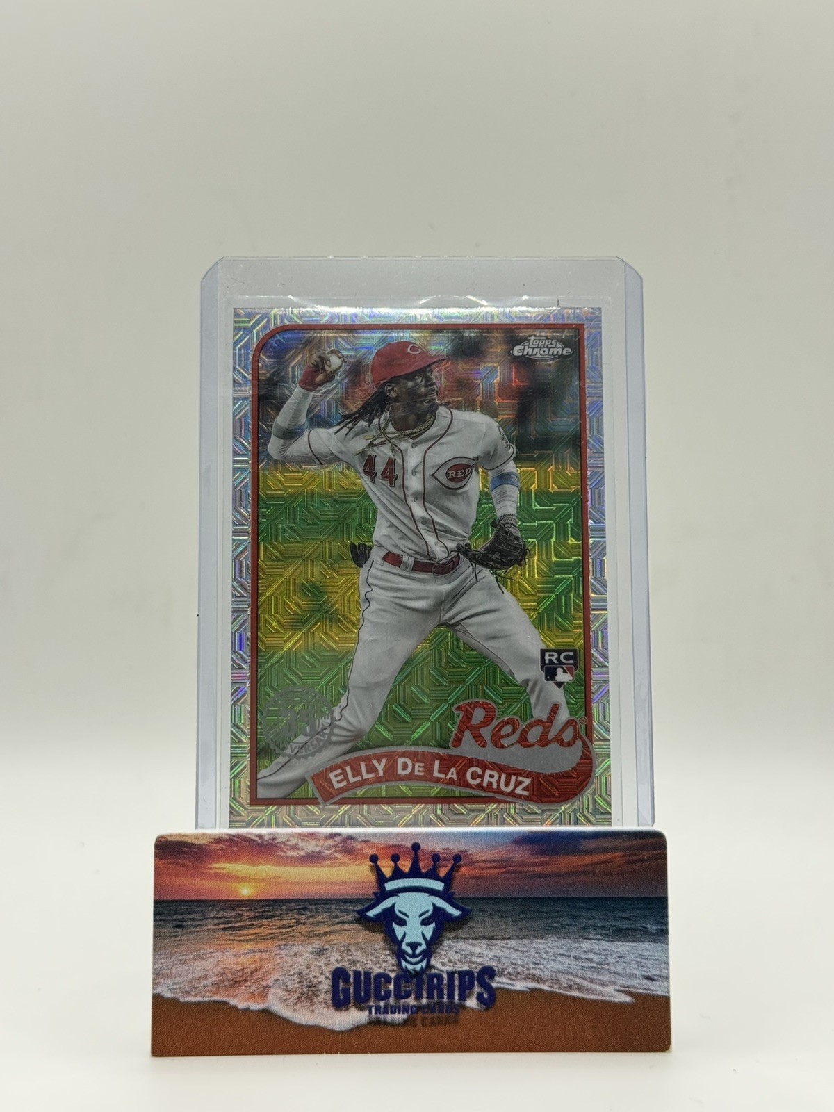 2024 Topps Series 1 1989 Topps Chrome Silver Pack Elly De La Cruz #T89C-83 (RC)