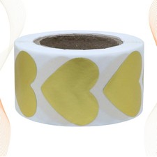 Thank You Label Sticker Heart Shape Stickers Gold Removable Food