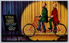 NY Worlds Fair 1939 Linen Postcard Standard Brands Marionette Show Chase Sanborn