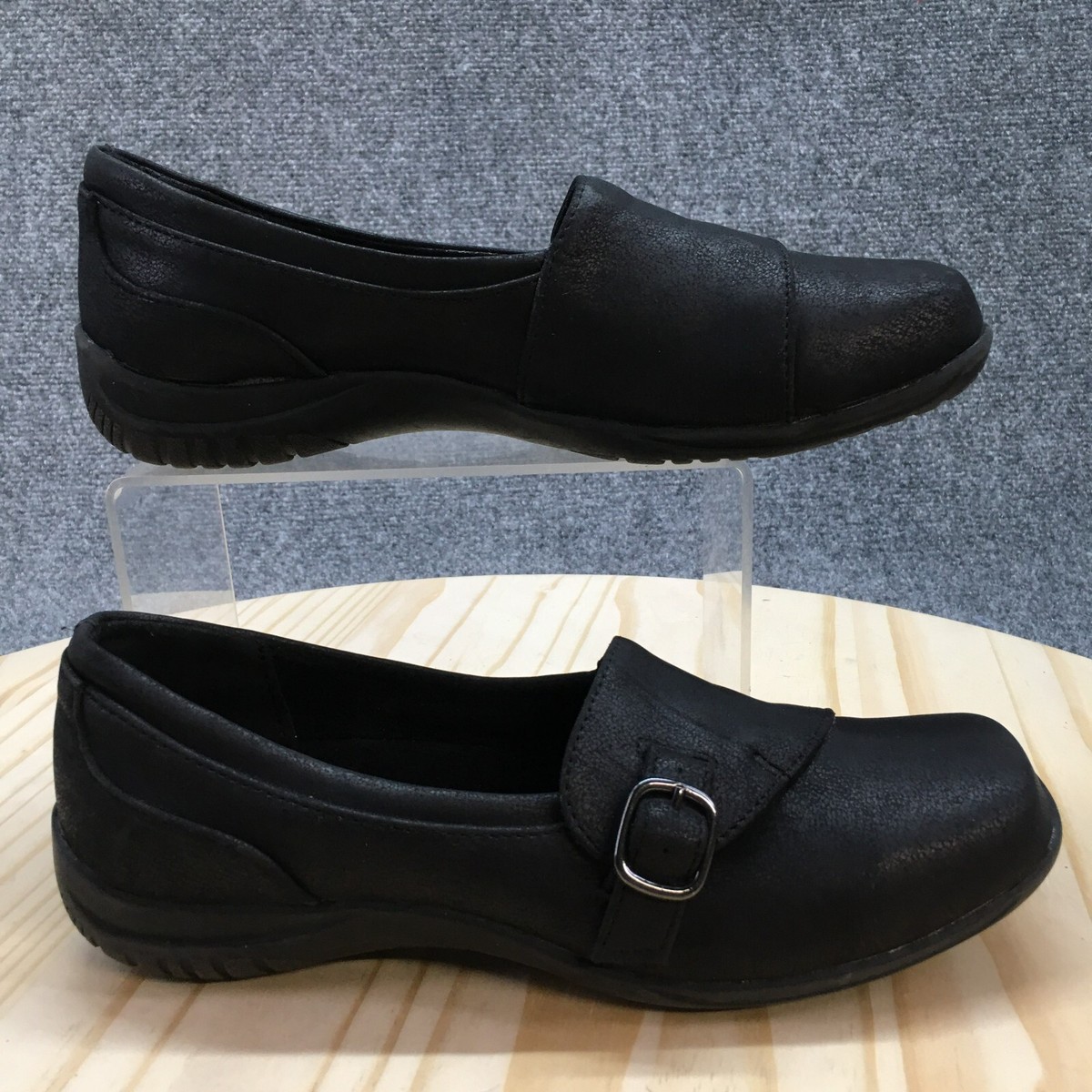 Easy Street Shoes Womens 8N Slip On Loafers Black Faux  display picture 3