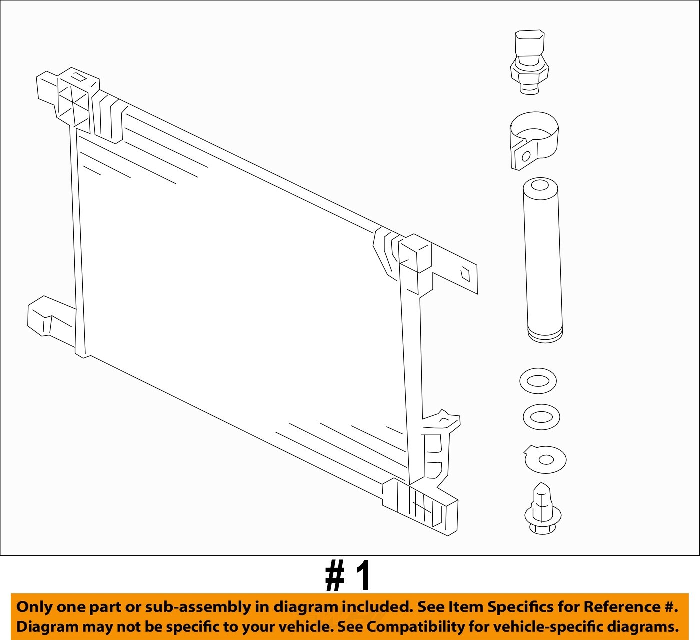 NISSAN OEM 1219 Versa Note Condenser, Compressor LinesCondenser