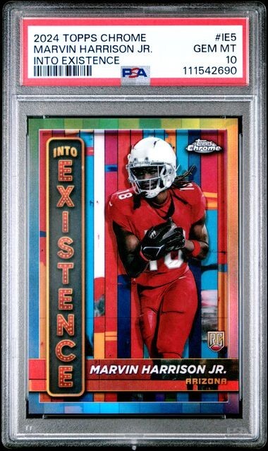 2024 Topps Chrome Marvin Harrison Jr. RC SSP Into Existence IE-5 PSA 10